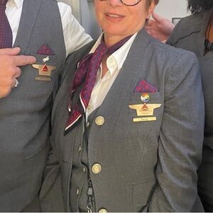 Delta airlines gray trousers for women